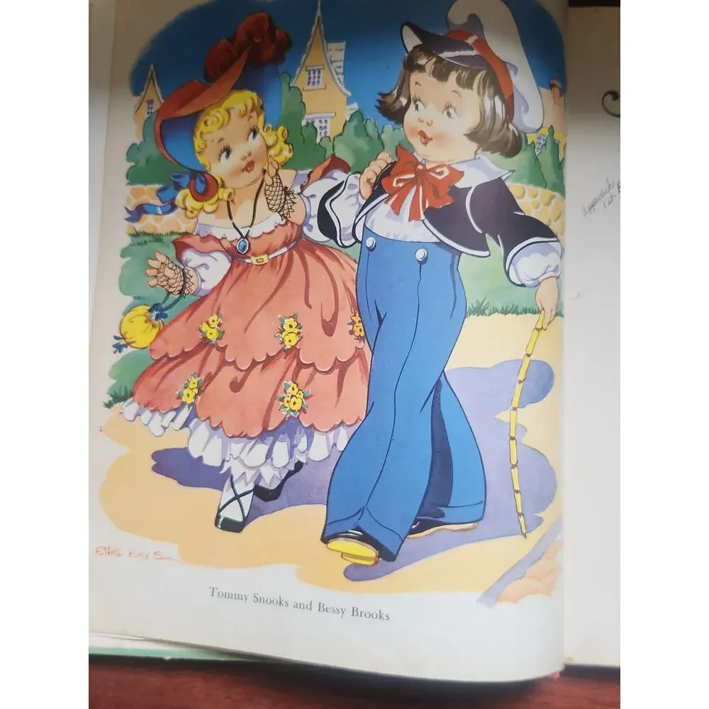 Vintage 1941 Mother Goose Book Saalfield Ethel Hays Illustrated